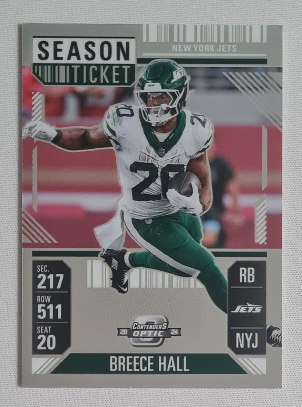 Breece Hall - 2024 Panini Contenders Optic Football NFL Season Ticket NY Jets #43