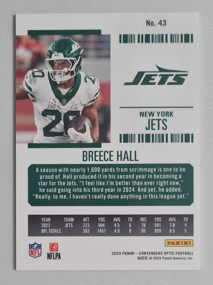 Breece Hall - 2024 Panini Contenders Optic Football NFL Season Ticket NY Jets #43