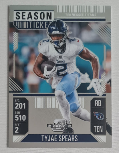 Tyjae Spears - 2024 Panini Contenders Optic Football NFL Season Ticket Tennessee Titans #55