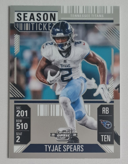Tyjae Spears - 2024 Panini Contenders Optic Football NFL Season Ticket Tennessee Titans #55