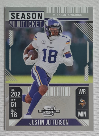 Justin Jefferson - 2024 Panini Contenders Optic Football NFL Season Ticket Minnesota Vikings #36