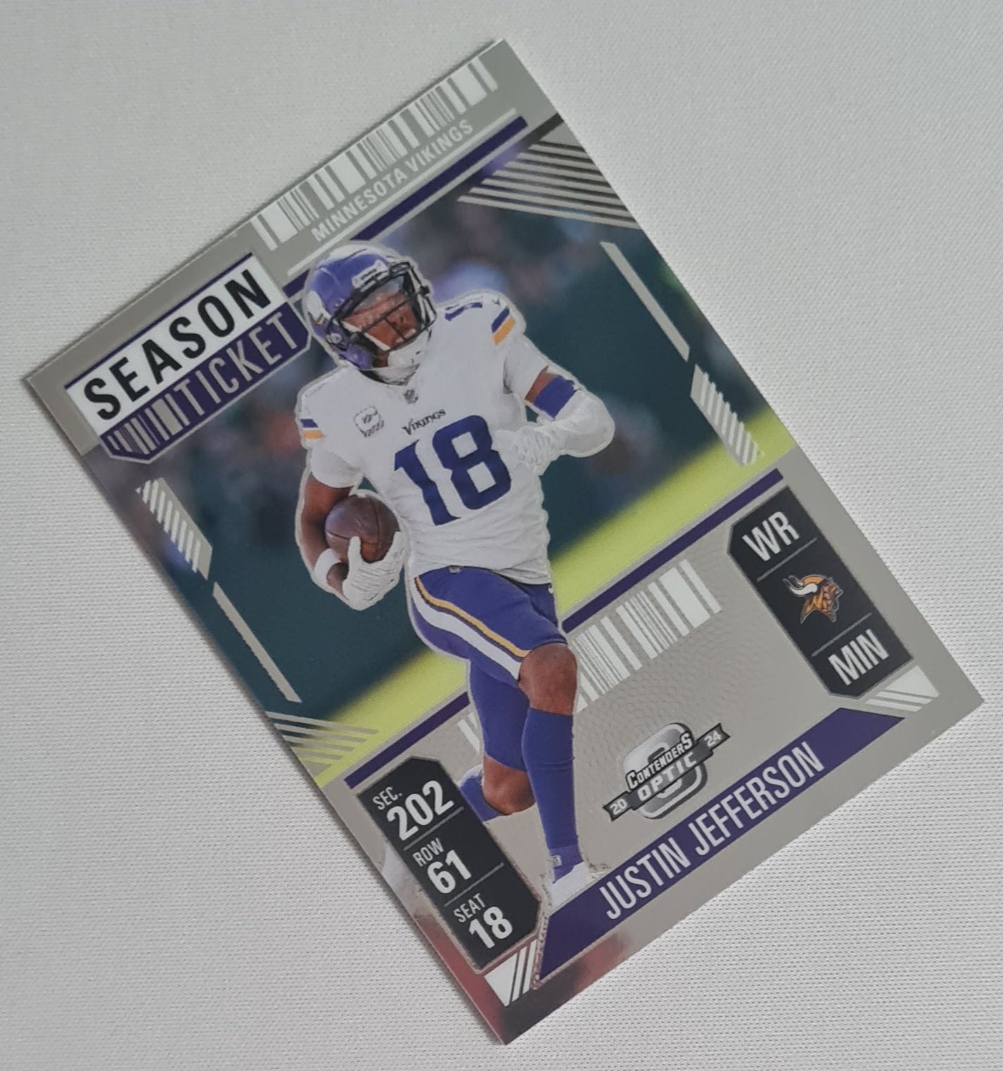 Justin Jefferson - 2024 Panini Contenders Optic Football NFL Season Ticket Minnesota Vikings #36