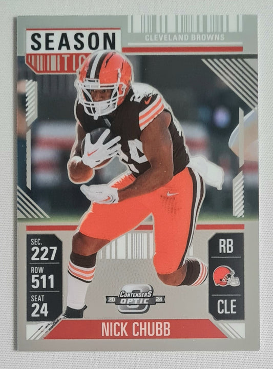 Nick Chubb - 2024 Panini Contenders Optic Football NFL Season Ticket Cleveland Browns #13