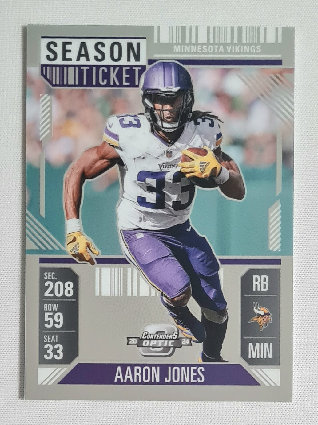 Aaron Jones - 2024 Panini Contenders Optic Football NFL Season Ticket Minnesota Vikings #37