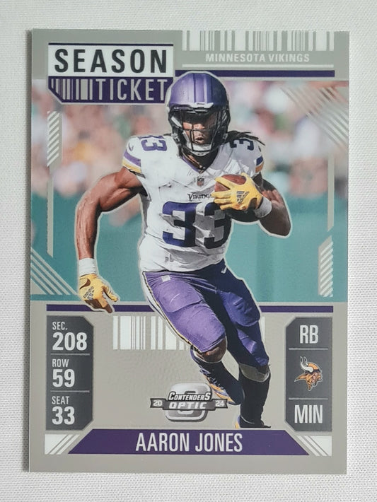 Aaron Jones - 2024 Panini Contenders Optic Football NFL Season Ticket Minnesota Vikings #37