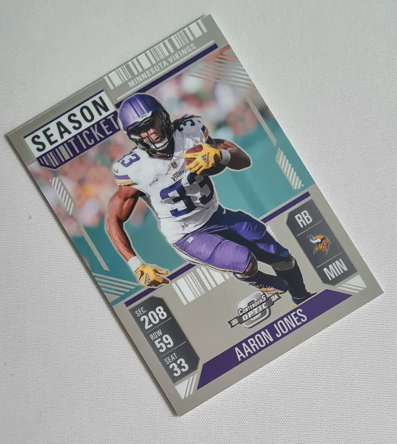 Aaron Jones - 2024 Panini Contenders Optic Football NFL Season Ticket Minnesota Vikings #37