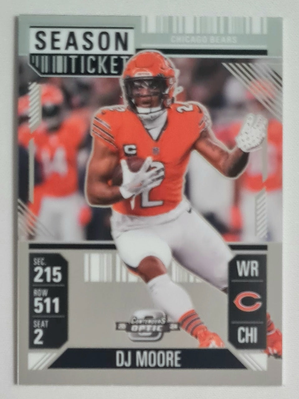 DJ Moore - 2024 Panini Contenders Optic Football NFL Season Ticket Chicago Bears #9