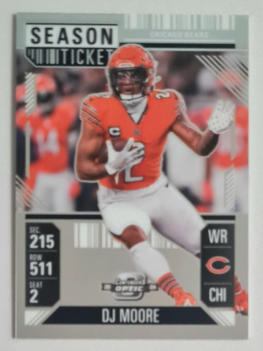 DJ Moore - 2024 Panini Contenders Optic Football NFL Season Ticket Chicago Bears #9