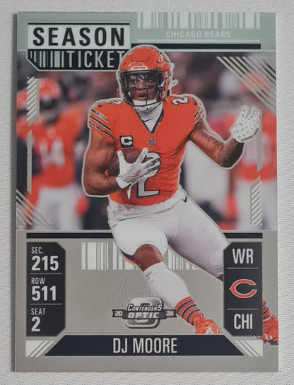 DJ Moore - 2024 Panini Contenders Optic Football NFL Season Ticket Chicago Bears #9