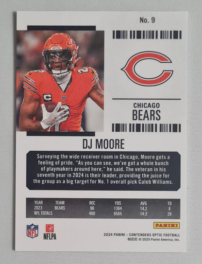 DJ Moore - 2024 Panini Contenders Optic Football NFL Season Ticket Chicago Bears #9
