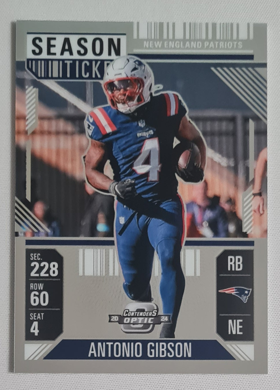 Antonio Gibson - 2024 Panini Contenders Optic Football NFL Season Ticket New England Patriots #38