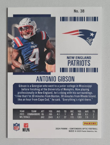Antonio Gibson - 2024 Panini Contenders Optic Football NFL Season Ticket New England Patriots #38