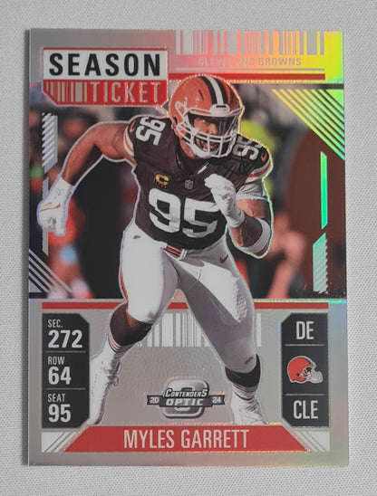 Myles Garrett - 2024 Panini Contenders Optic Football NFL Cleveland Browns Season Ticket #12