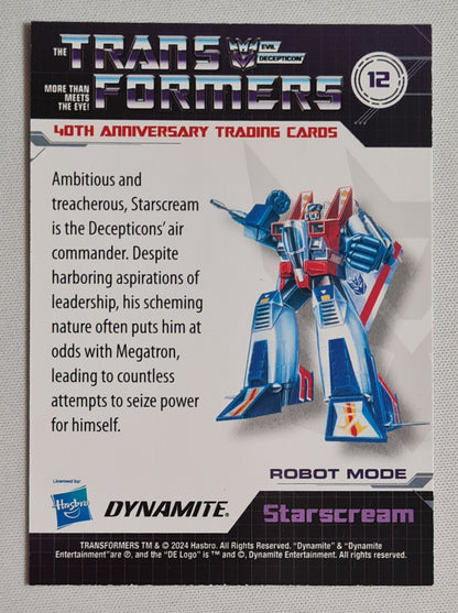 Starscream - 2024 Dynamite Hasbro - Robot Mode Transformers #12