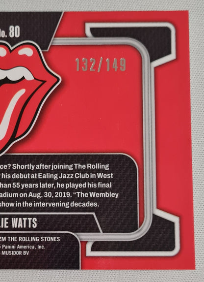Charlie Watts - 2025 Panini Prizm The Rollings Stones #80 Disco Prizm /149