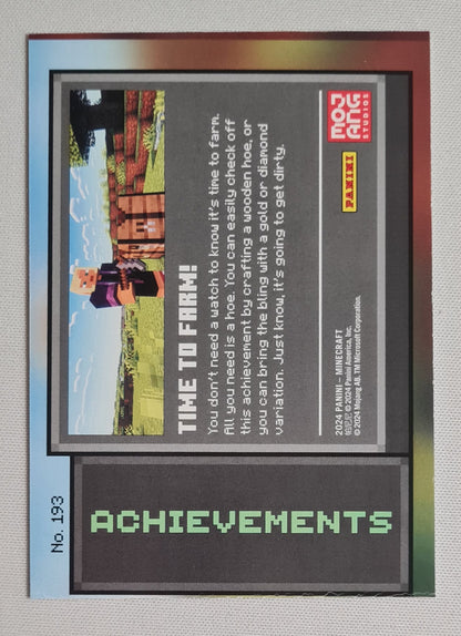 Minecraft - 2024 Panini minecraft MOJ-ANG - Time to Farm! Achievements #193