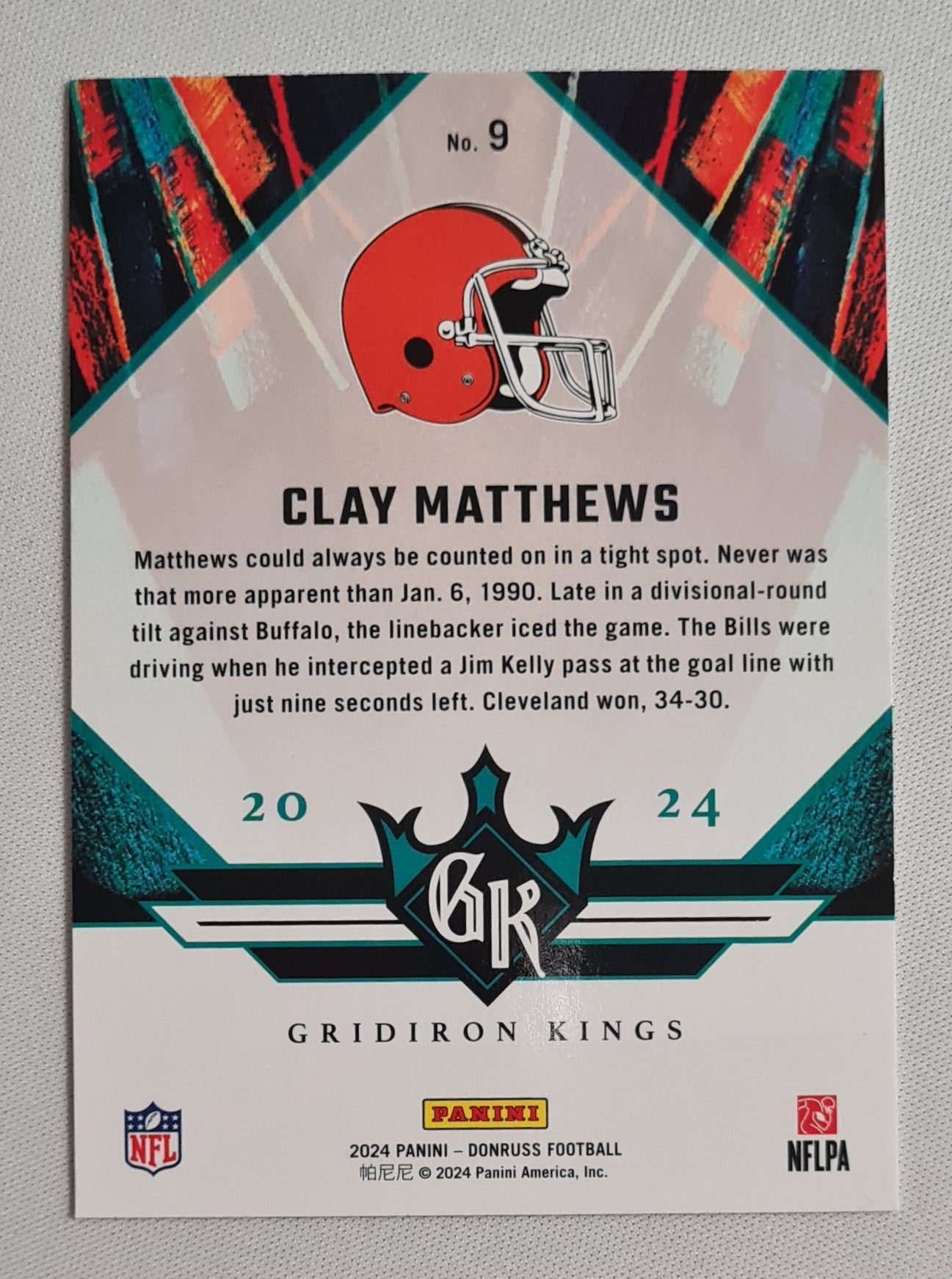 Clay Matthews - 2024 Panini Donruss Football NFL Browns - Gridiron Kings #9