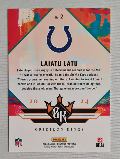 Laiatu Latu - 2024 Panini Donruss Football NFL Colts - Gridiron Kings #2
