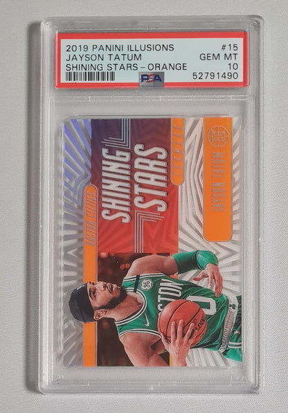 Jayson Tatum - 2019 Panini Illusions Shining Stars - Orange #15 PSA 10 GEM MINT