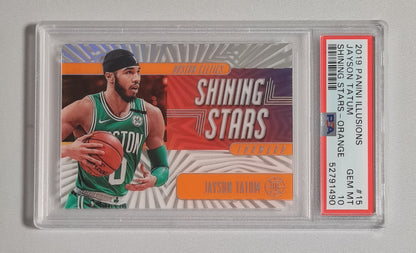 Jayson Tatum - 2019 Panini Illusions Shining Stars - Orange #15 PSA 10 GEM MINT