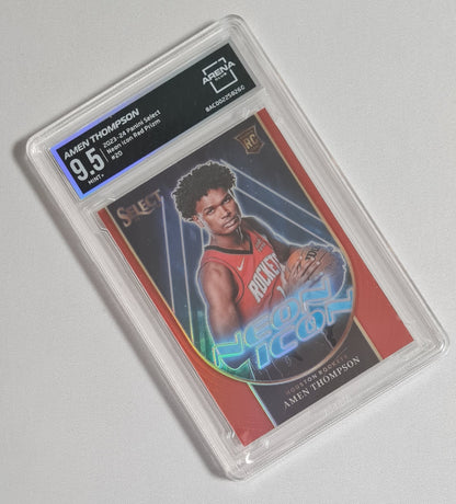 Amen Thompson - 2023/24 Panini Select Neon Icon NBA Basketball Houston Rockets (RC) Arena Club 9.5 MINT