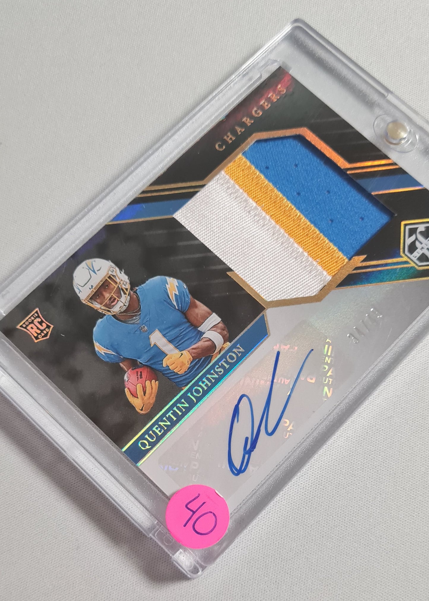 Quentin Johnston - 2023 Panini Limited Football NFL Chargers #170 / Patch + Auto /49