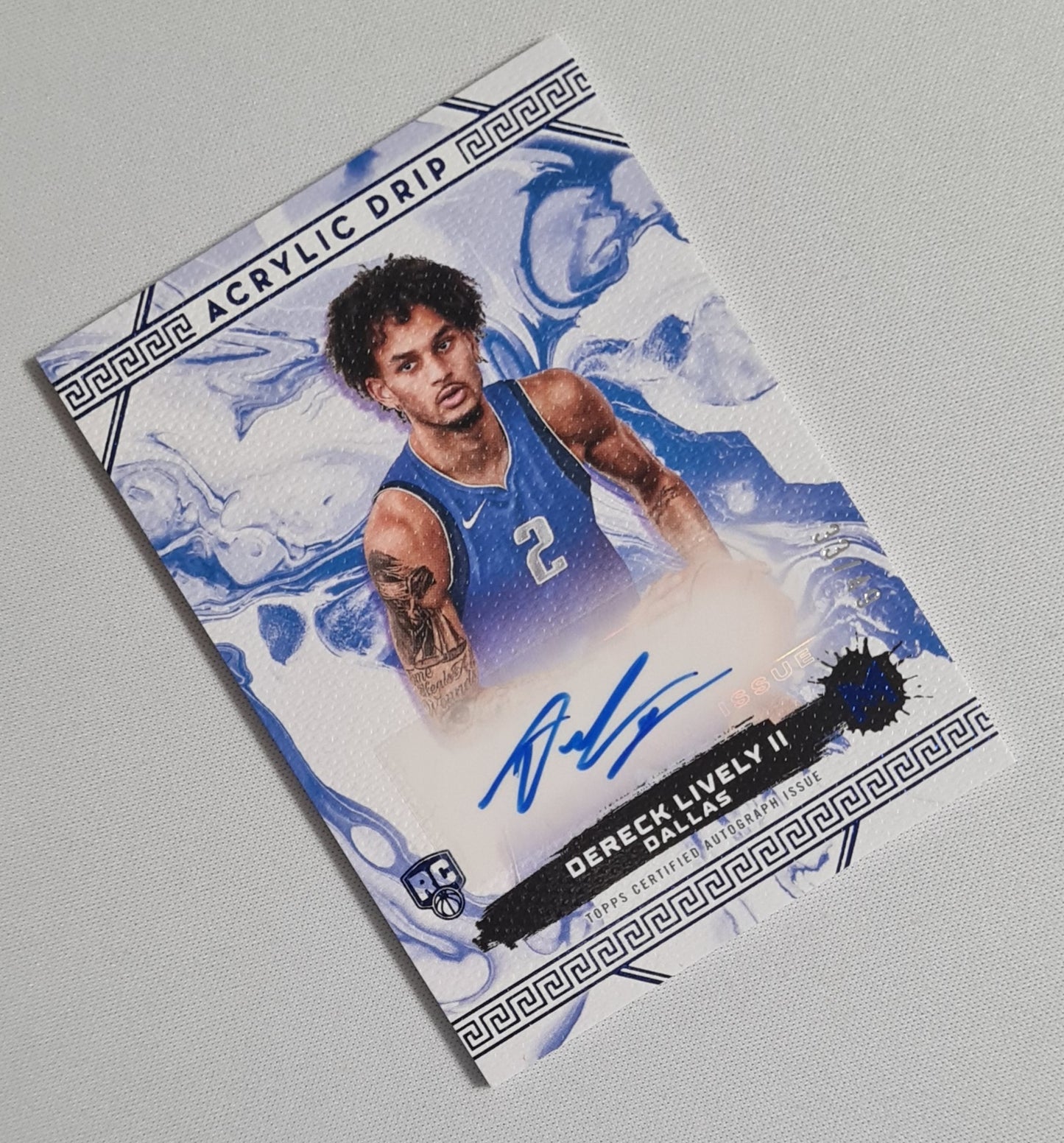 Dereck Lively II - 2024 Topps Acrylic Drip Basketball NBA Dallas (RC) #ADA-DL /49 /Auto