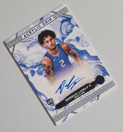 Dereck Lively II - 2024 Topps Acrylic Drip Basketball NBA Dallas (RC) #ADA-DL /49 /Auto