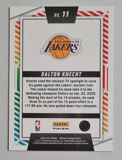 Dalton Knecht - 2024/25 Panini Mosaic Basketball NBA L.A. Lakers Prizm - Razzle Dazzle - (RC) #11