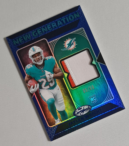 Jaylen Wright - 2024 Panini Certified Football NFL Miami Dolphins New Generation (RC) #NGS-JWT /Patch /99