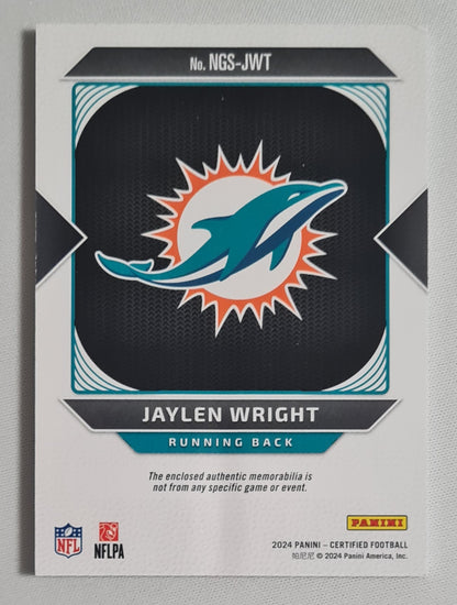 Jaylen Wright - 2024 Panini Certified Football NFL Miami Dolphins New Generation (RC) #NGS-JWT /Patch /99