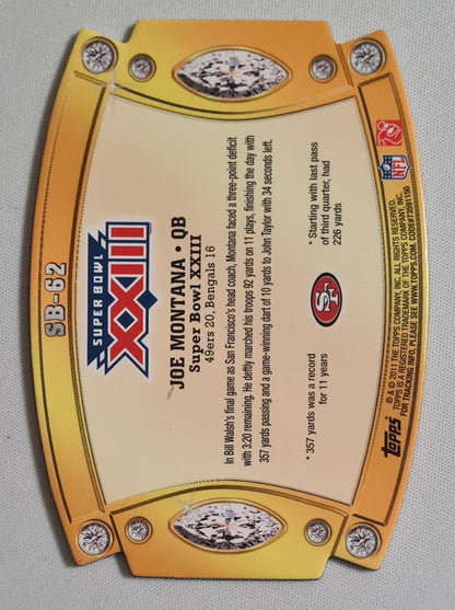 Joe Montana - 2011 Topps NFL San Francisco 49ers Super Bowl XXIII #SB-62 Die Cut - Refractor