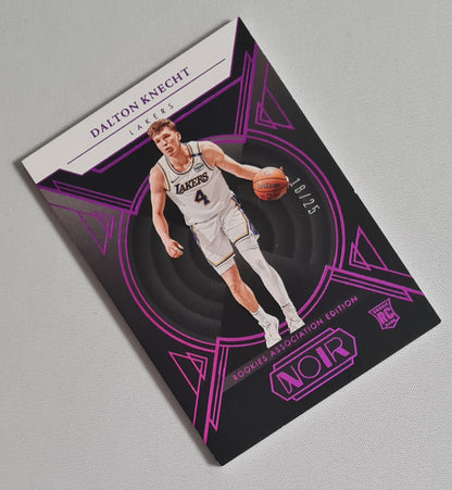 Dalton Knecht - 2024/25 Panini Noir Basketball NBA L.A. Lakers Rookies Association Edition Purple #156 /25