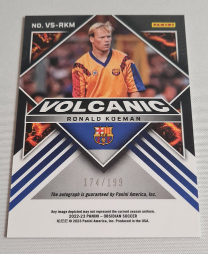 Ronald Koeman - 2022/23 Panini Obsidian Soccer Volcanic FC Barcelona #VS-RKM /199 /Auto