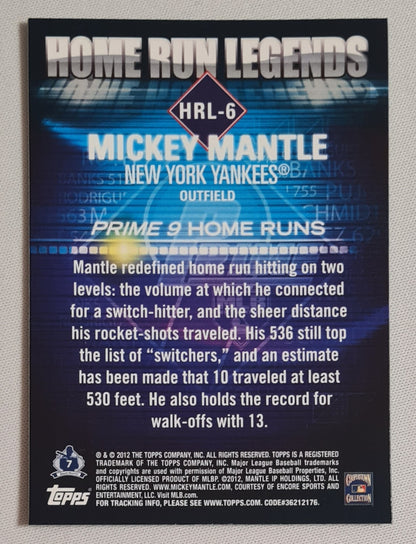 Mickey Mantle - 2012 Topps Home Run Legends NY Yankees #HRL-6