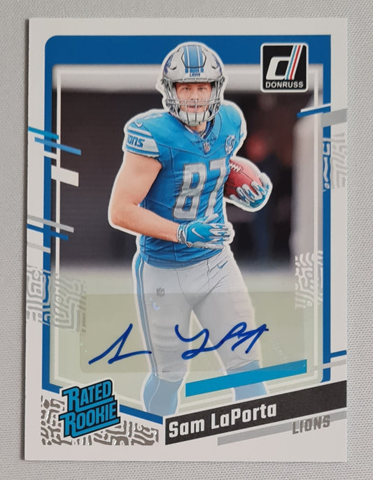 Sam LaPorta - 2023 Panini Donruss Football NFL Detroit Lions #332 / Autograph