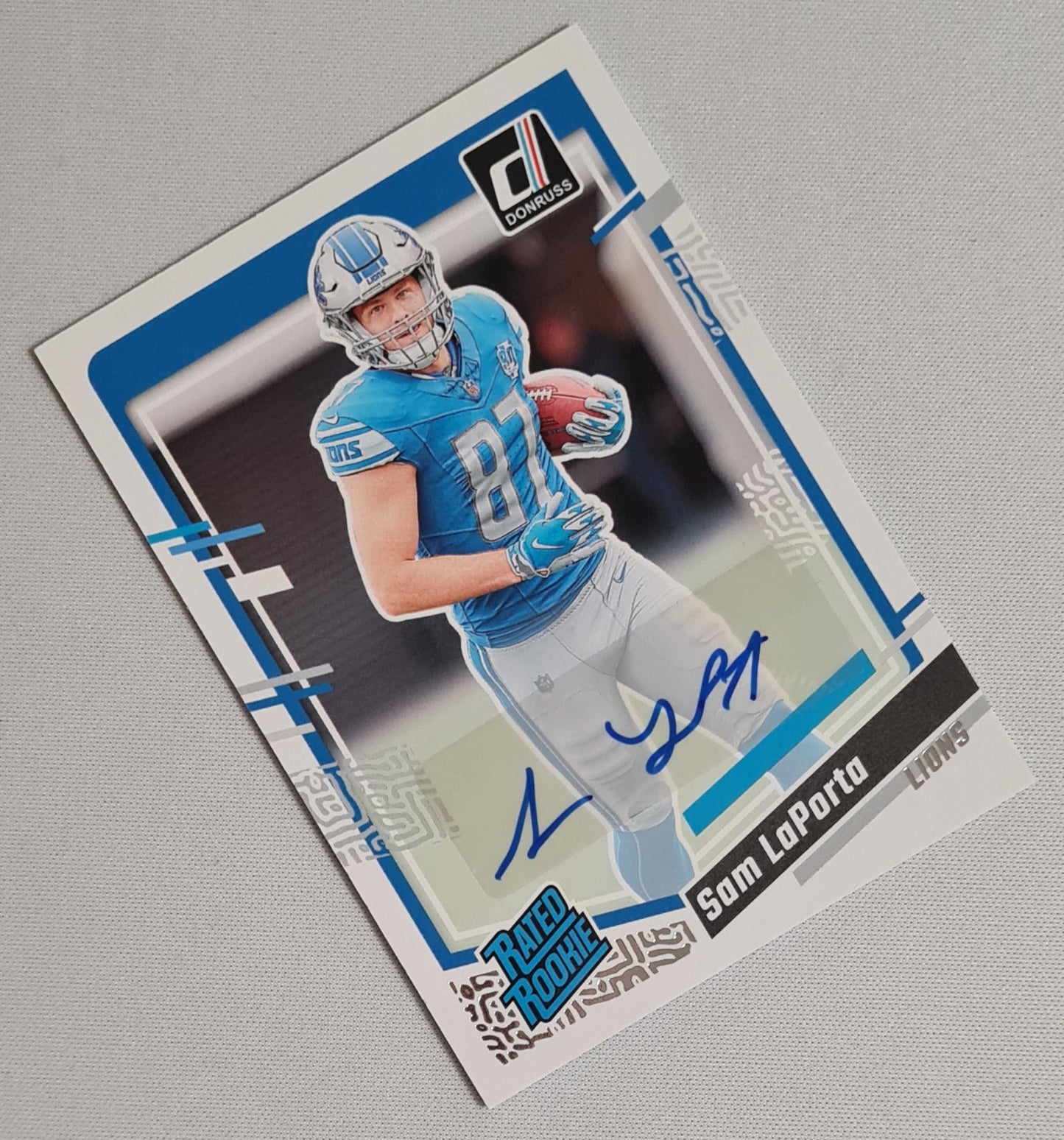 Sam LaPorta - 2023 Panini Donruss Football NFL Detroit Lions #332 / Autograph