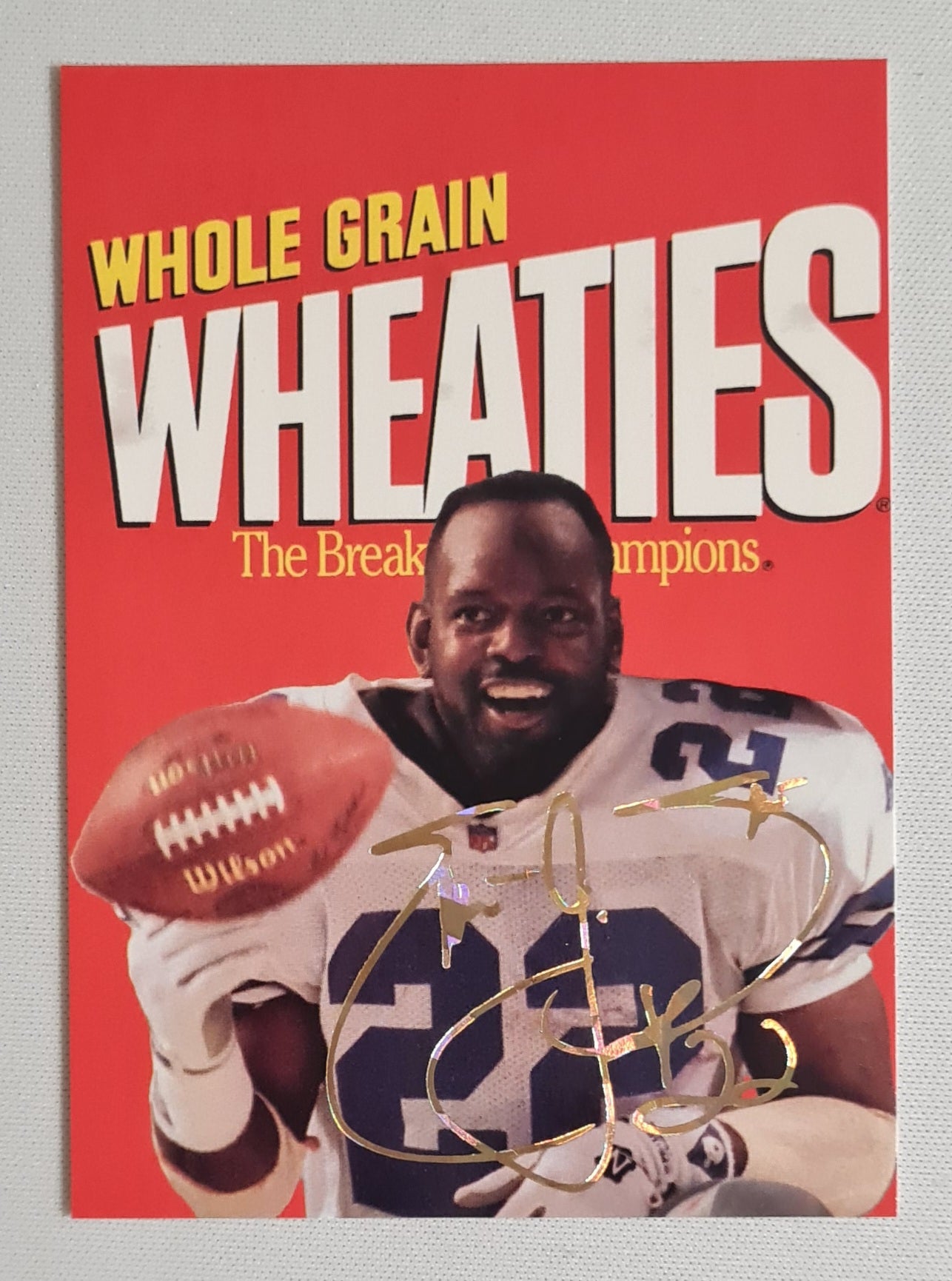Emmitt Smith - 1994/95 Sports Stars USA Whole Grain - WHEATIES - NFL Football Star Dallas Cowboys