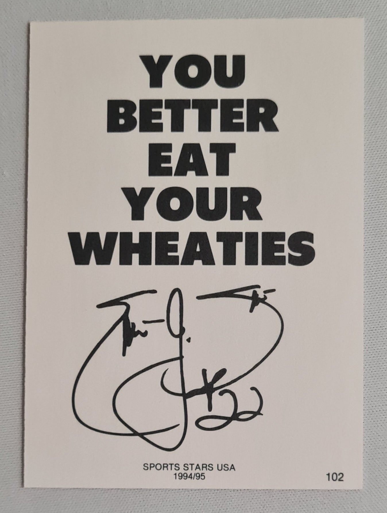 Emmitt Smith - 1994/95 Sports Stars USA Whole Grain - WHEATIES - NFL Football Star Dallas Cowboys