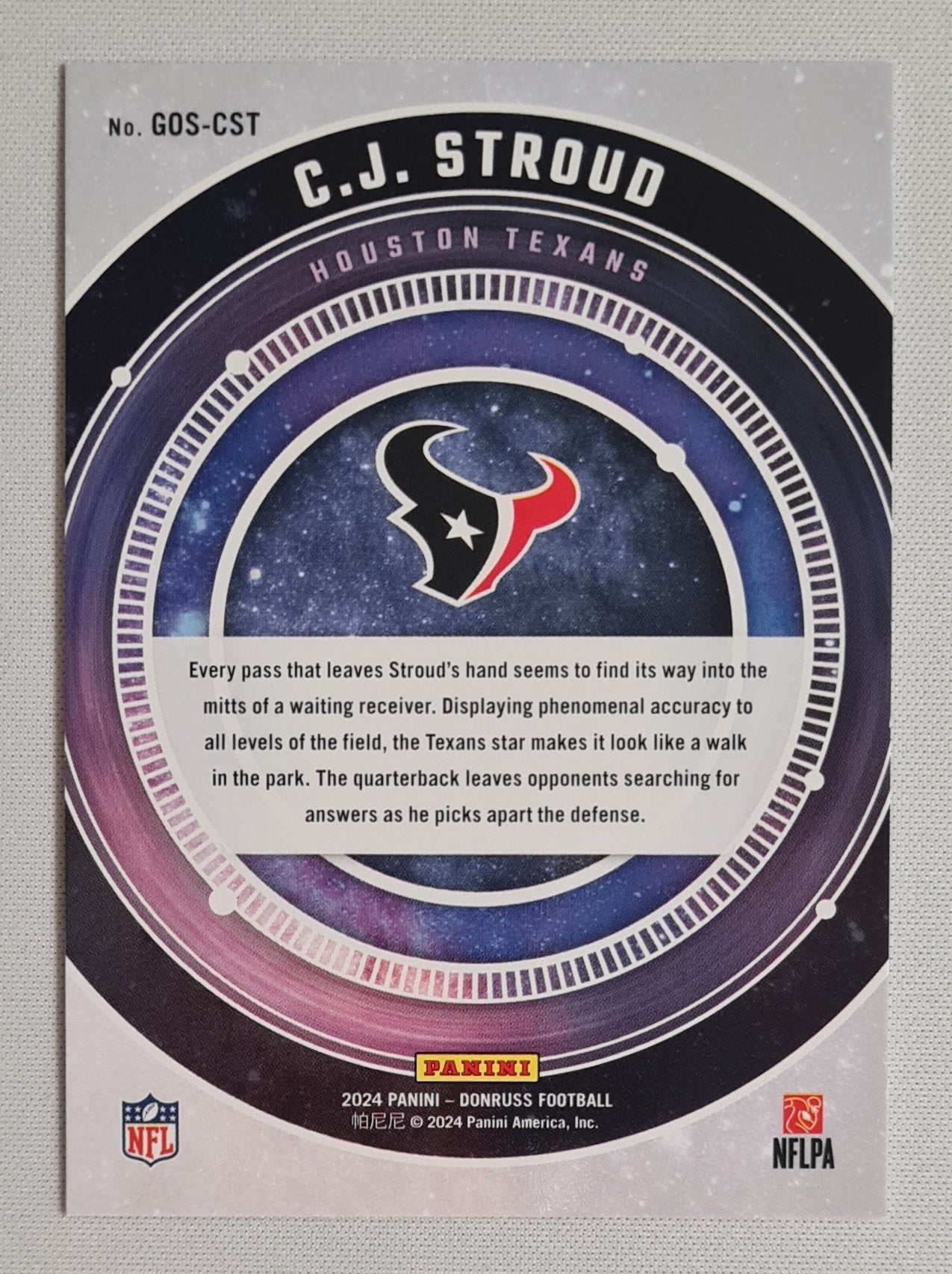 C.J. Stroud - 2024 Panini Donruss Football NFL Houston Texans - Galaxy of Stars - #GOS-CST