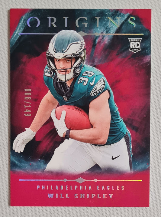 Will Shipley - 2024 Panini Origins Football NFL Eagles (RC) #126 Red /149