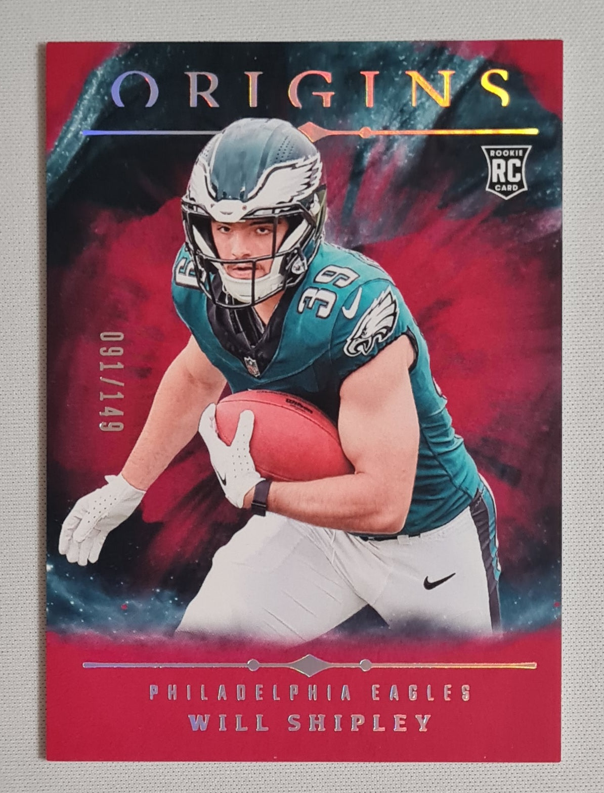 Will Shipley - 2024 Panini Origins Football NFL Eagles (RC) #126 Red /149