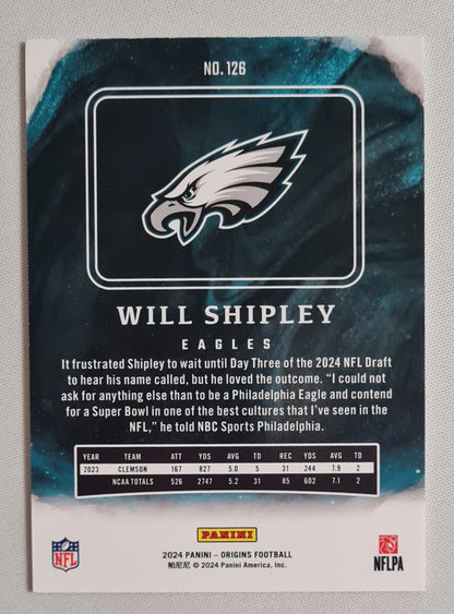 Will Shipley - 2024 Panini Origins Football NFL Eagles (RC) #126 Red /149