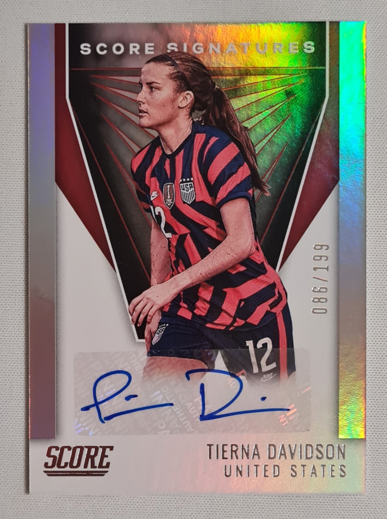 Tierna Davidson - 2021/22 Panini Score Soccer National Team USA (FIFA) Score Signatures #SS-TD /199 Autograph