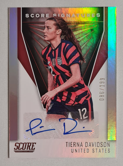 Tierna Davidson - 2021/22 Panini Score Soccer National Team USA (FIFA) Score Signatures #SS-TD /199 Autograph