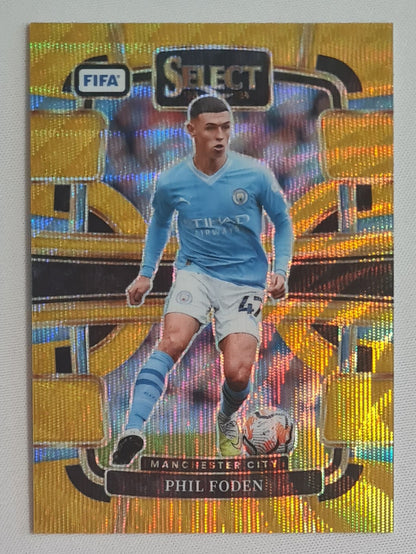 Phil Folden - 2023/24 Panini Select FIFA Soccer EPL Manchester City #11 Gold Prizm /10