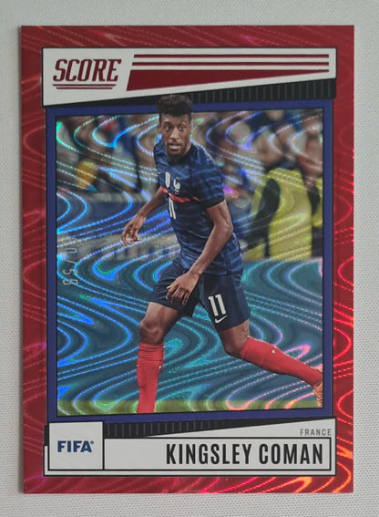 Kingsley Coman - 2022/23 Panini Score FIFA Soccer National Team France #76 Red Swirl /65