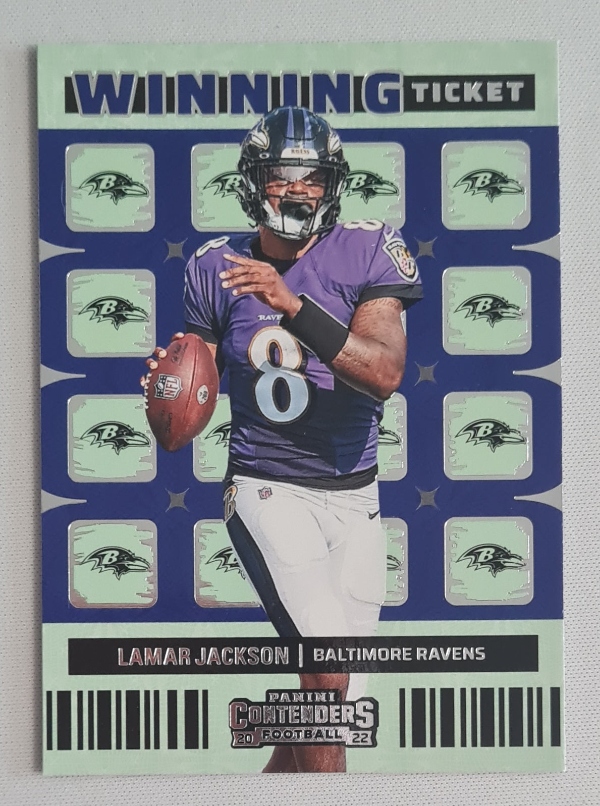 Lamar Jackson - 2022 Panini Contenders Football Winning Ticket NFL Baltimore Ravens #WT-LJA