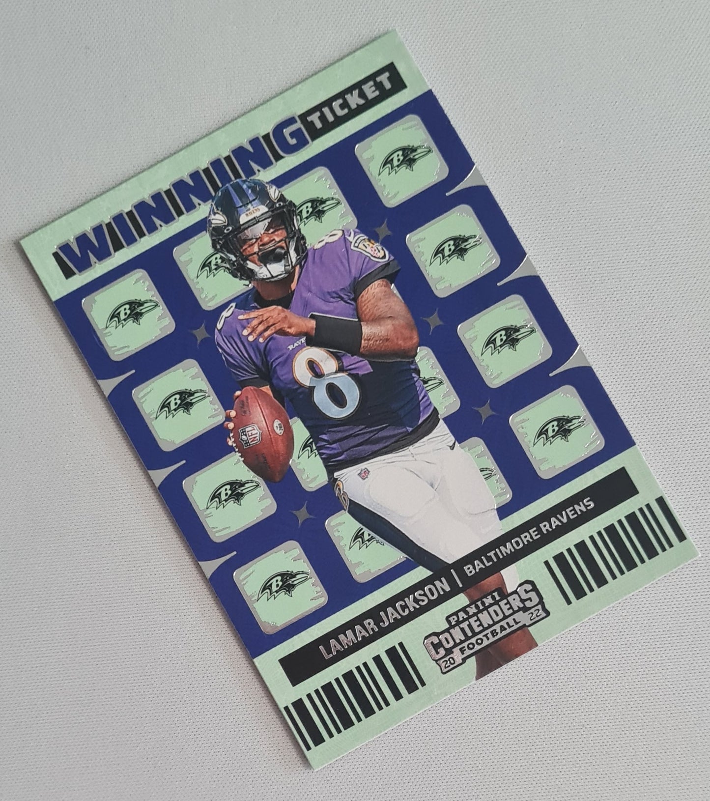 Lamar Jackson - 2022 Panini Contenders Football Winning Ticket NFL Baltimore Ravens #WT-LJA