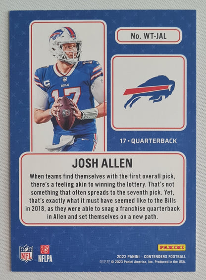 Josh Allen - 2022 Panini Contenders Football Winning Ticket NFL Buffalo Bills #WT-JAL